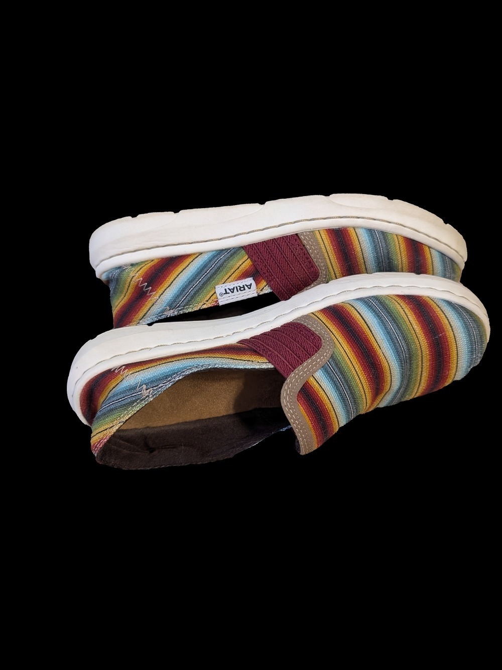 Ariat Women's Colorful Stripe Slip-On Shoes - Picture 5 of 8